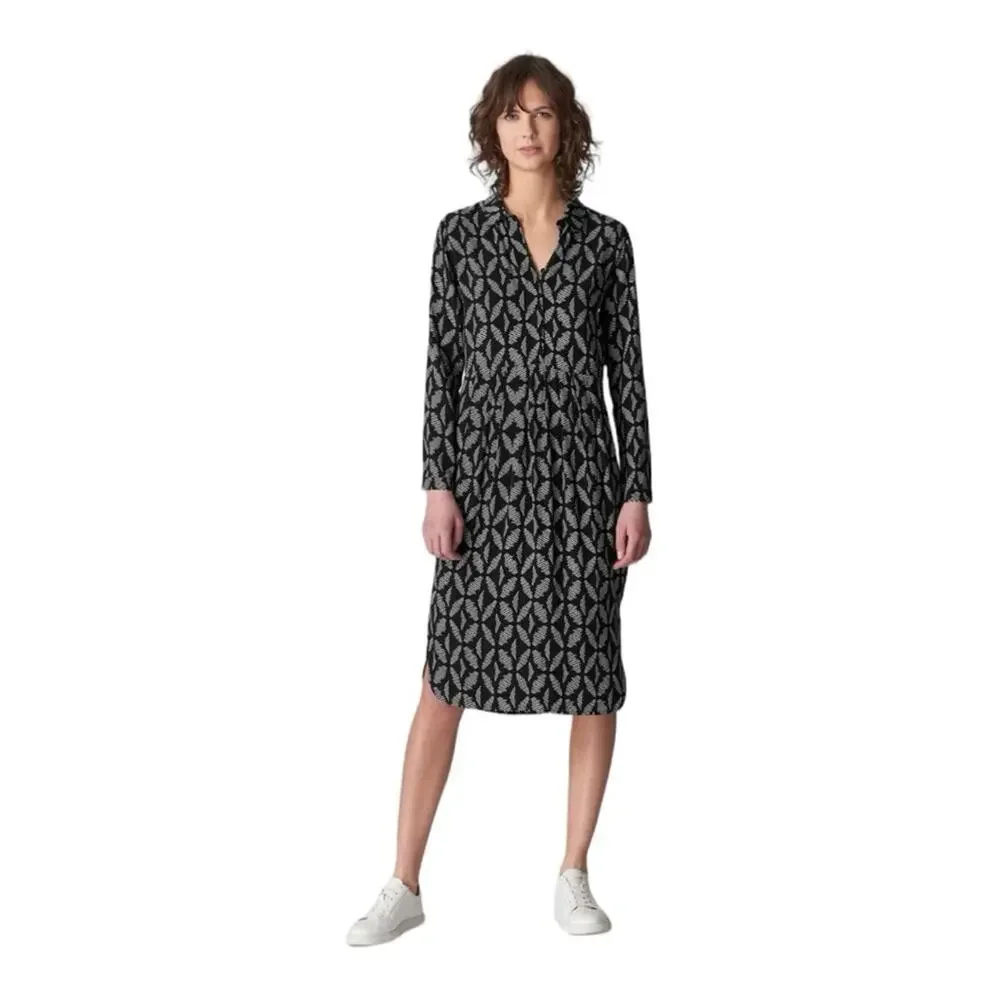 Whistles Courtney Geo Printed Dress Black and White Size 8